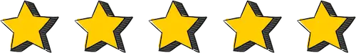 Five stars leading into a review section from our Charlotte Lawn Care customers.
