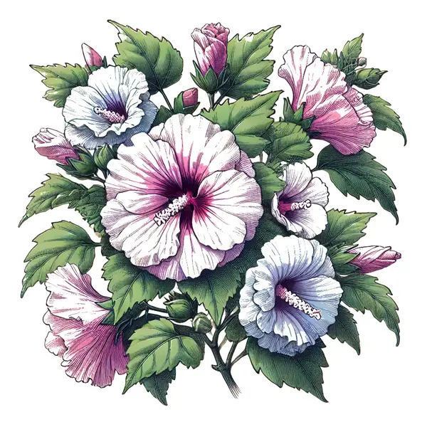 Rose of Sharon, a beautiful plant for summer flowering in North Carolina gardens.
