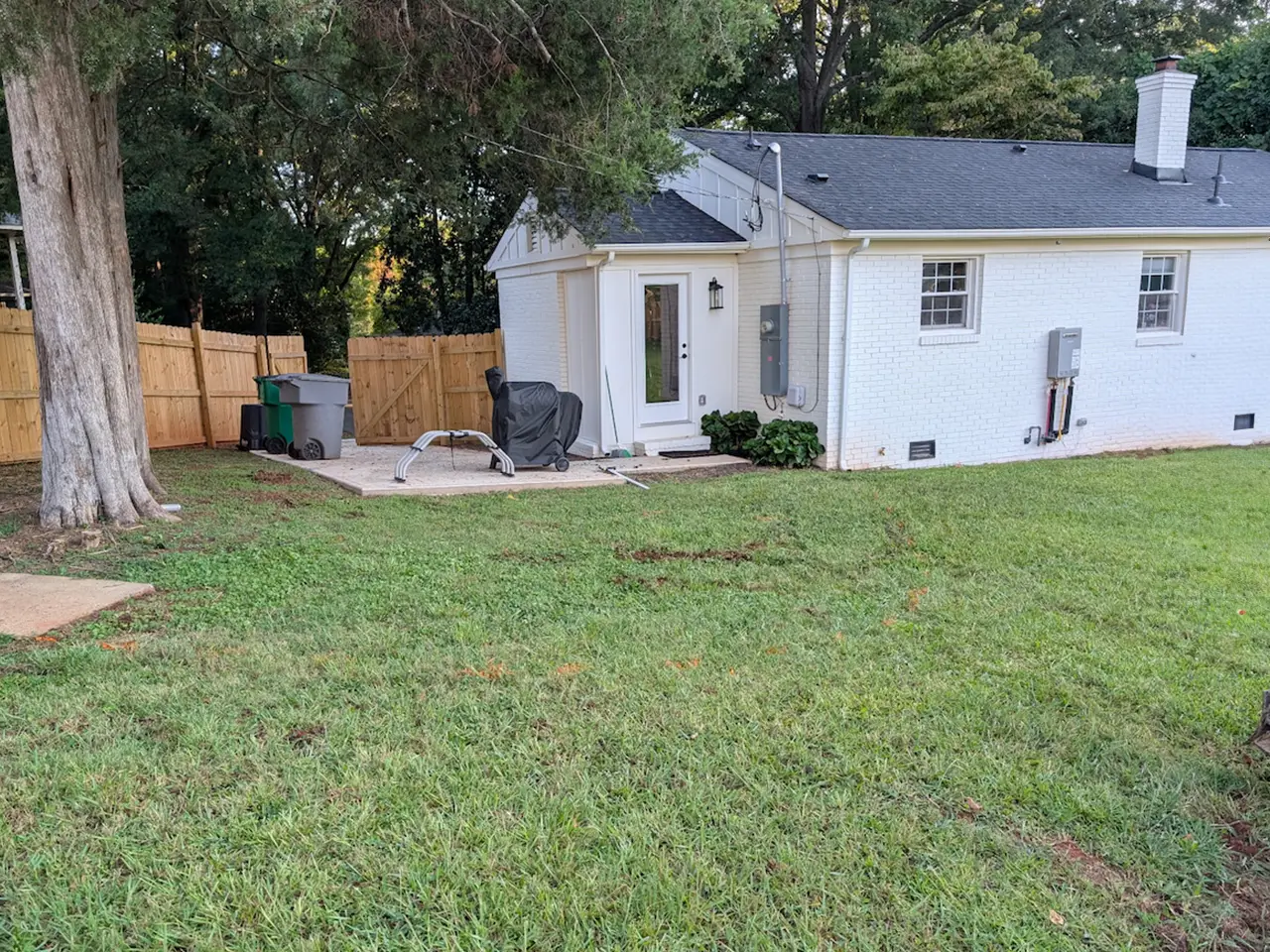 Before: Grice Court Patio & Retaining Wall