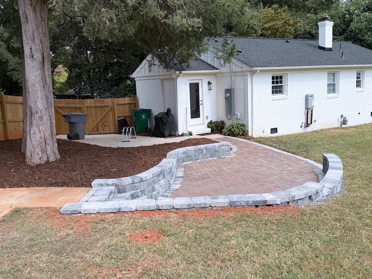 After: Grice Court Patio & Retaining Wall