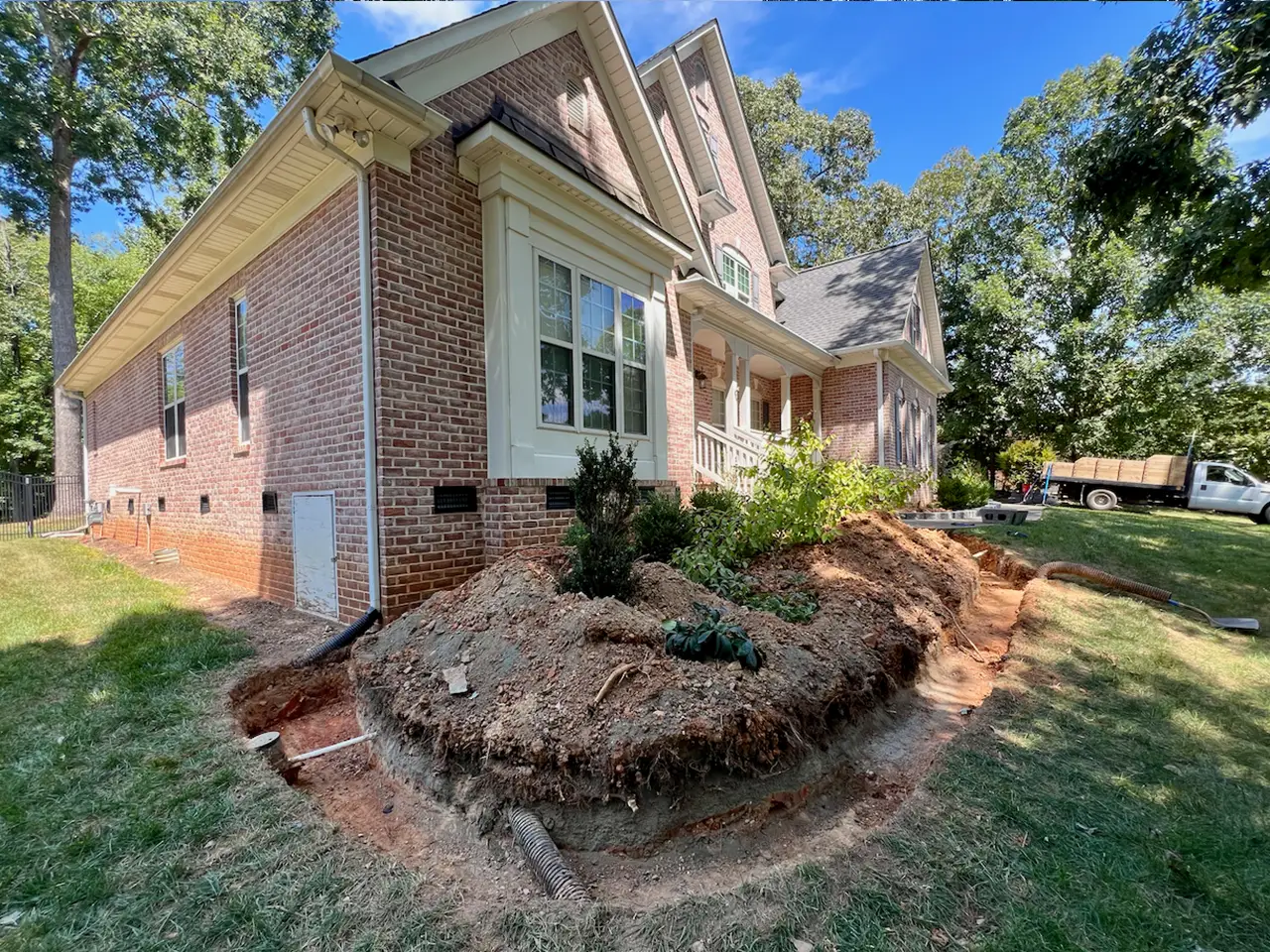 Before: Mourning Dove Retaining Wall